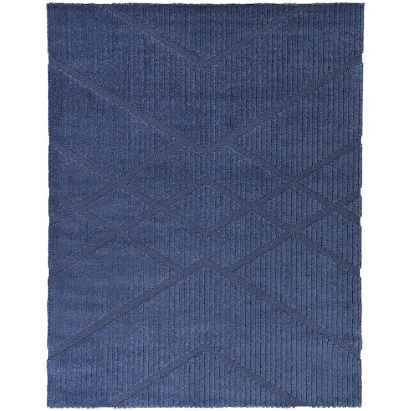 BALTA Beckett Blue 5 ft. x 7 ft. Geometric Area Rug