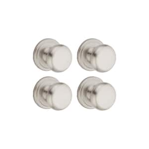 Juno Satin Nickel Passage Hall/Closet Door Knob (4-Pack)
