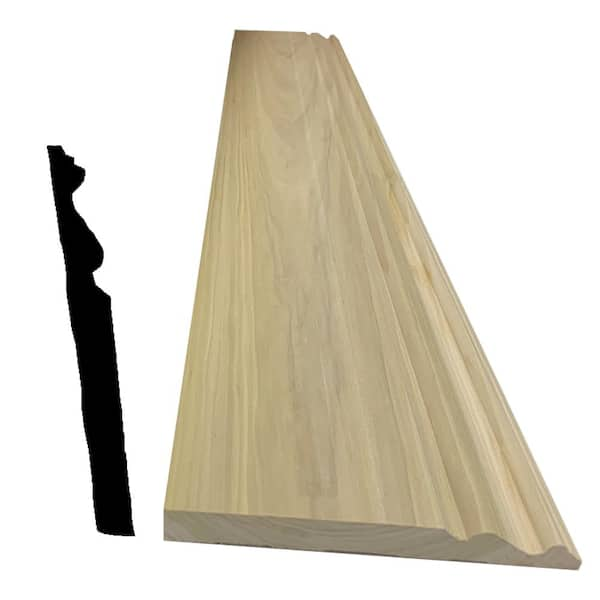 Swaner Hardwood 11 16 In X 7 3 16 In X 8 Ft Poplar Base Moulding 2