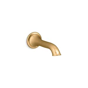 Artifacts Wall Mount Bath Spout with Flare Design in Vibrant Brushed Moderne Brass
