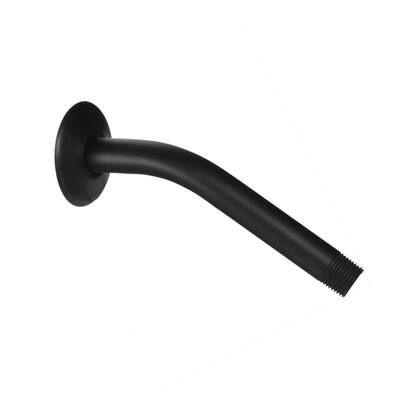 8 in. Wall Mount Shower Arm with Standard Sure Grip Flange Matte Black