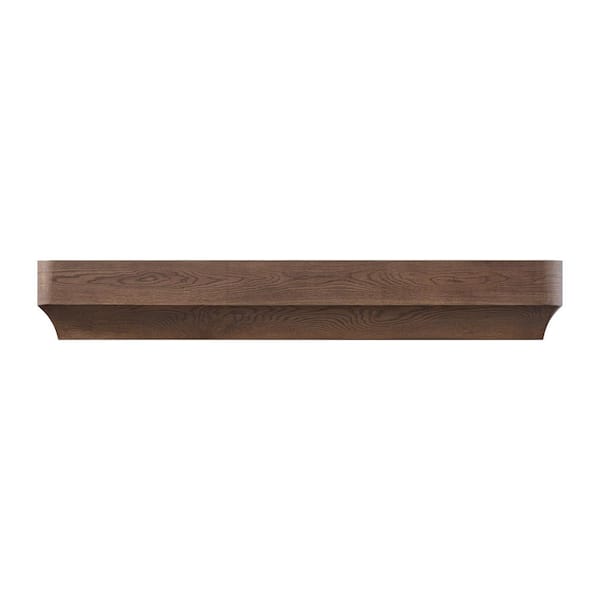 Modern Ember Forma Burnished Walnut Stain 72 in. Wood Fireplace