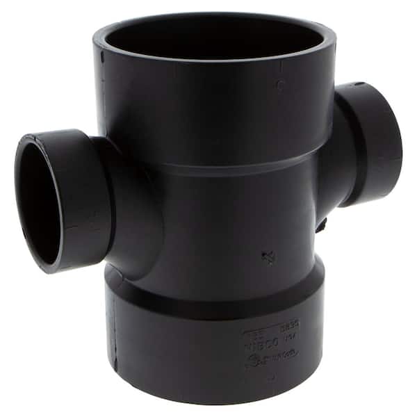 NIBCO 3 in. x 3 in. x 1-1/2 in. x 1-1/2 in. ABS DWV All Hub Double Sanitary Tee