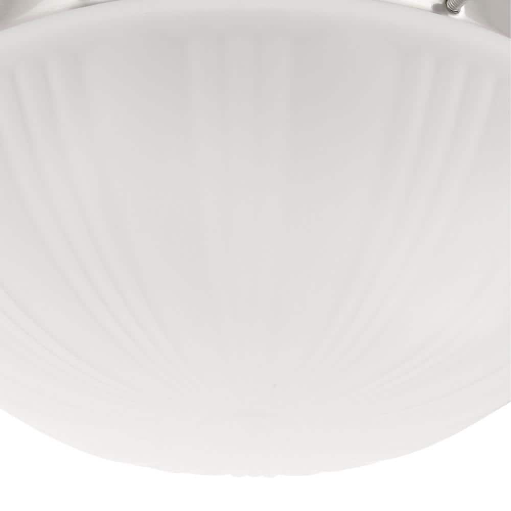 Brushed Nickel Flush Mount Ceiling Light with Frosted Glass