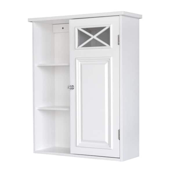 Johnston 20 in. W x 25 in. H x 7 in. D Bathroom Storage Wall Cabinet in White