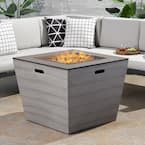 Noble House Langton 30 in. x 24 in. Square Concrete Propane Fire Pit in ...