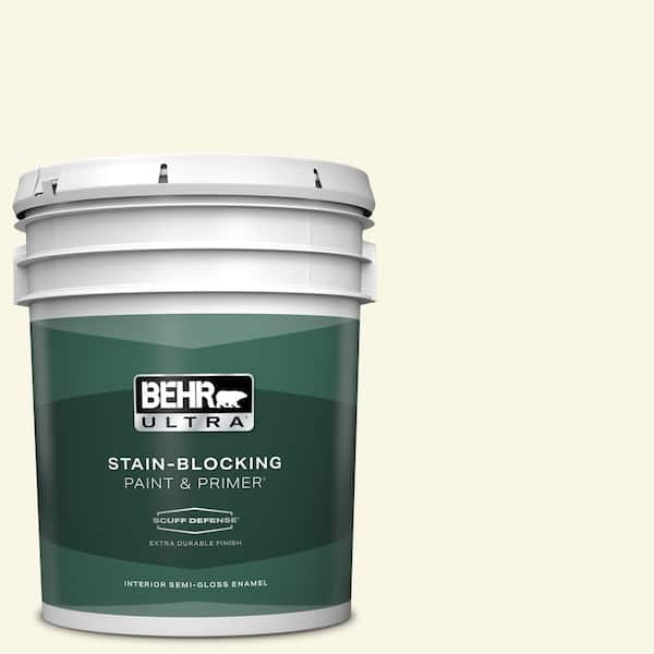 BEHR ULTRA 5 gal. #W-B-300 Magnolia Blossom Extra Durable Semi-Gloss Enamel Interior Paint & Primer