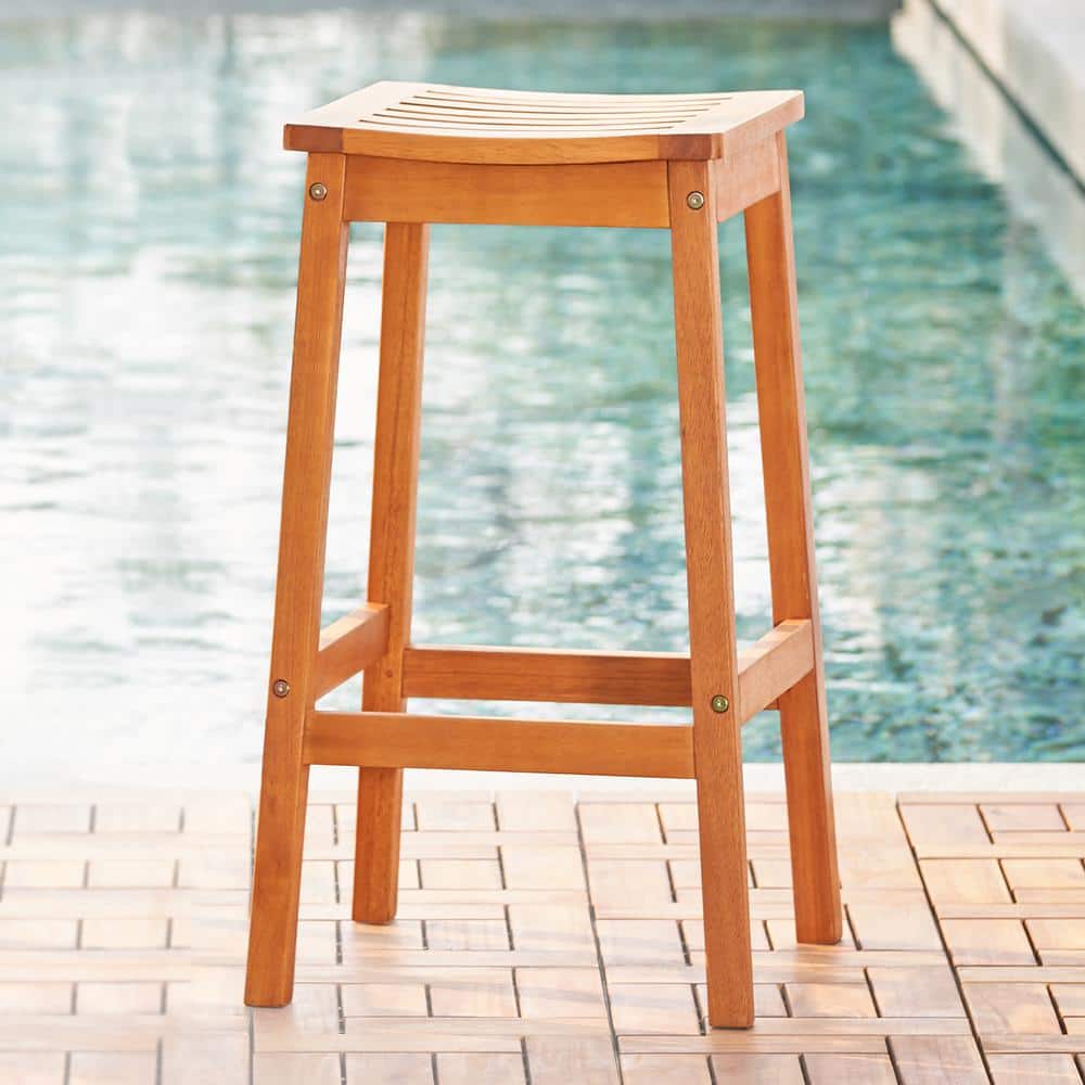 Reviews for Vifah Olina Wood Outdoor Bar Stool Pg 1 The Home Depot
