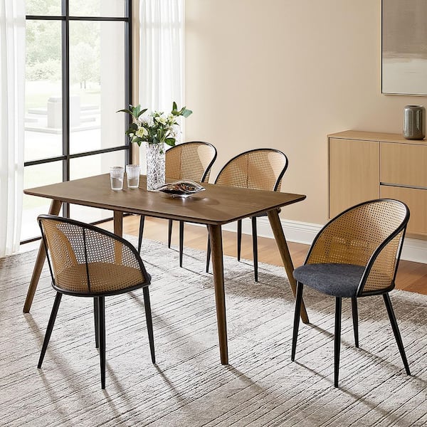 Poncio Black Medieval Modern polyester Dinning Chair with Easy to Assemble Set of 2