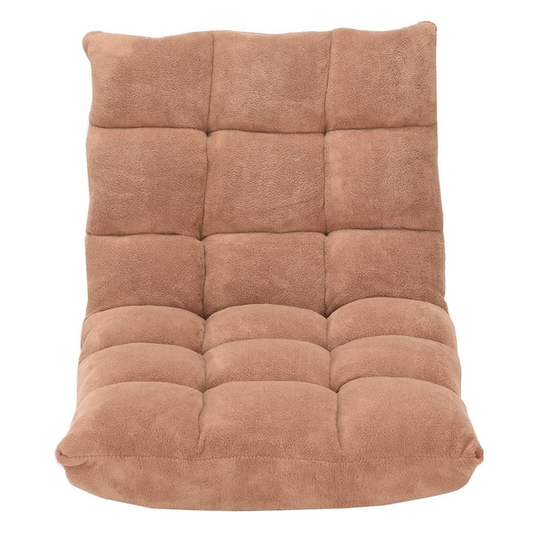 Memory Foam Floor Chair, Comfortable Back Support Lazy Sofa, Comfy for Reading Game Meditating,Teddy Fabric - 2-Seats