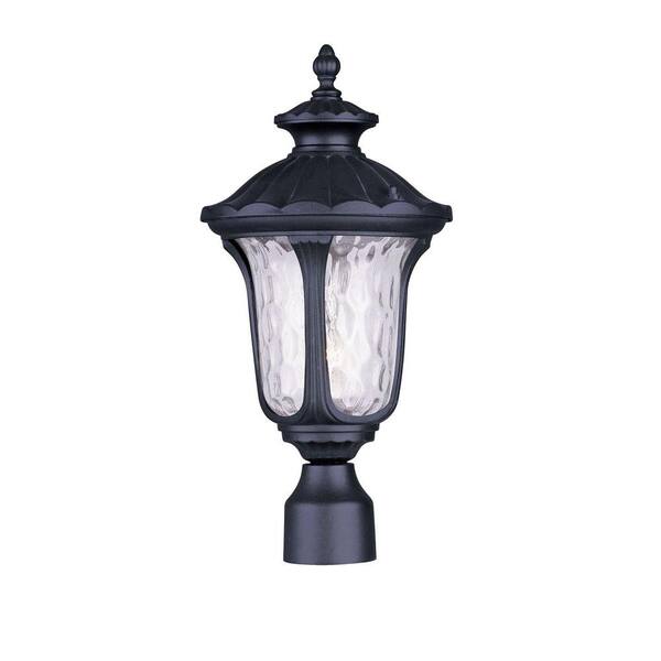 Livex Lighting Oxford 1 Light Black Outdoor Post Top Lantern