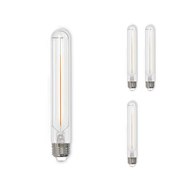 Bulbrite 25-Watt Equivalent Warm White Light T9 (E26) Medium Screw Base Dimmable Clear LED Light Bulb (4 Pack)