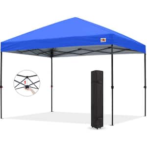 10 ft. x 10 ft. Blue Instant Pop Up Canopy Tent Outdoor Central Lock-Series
