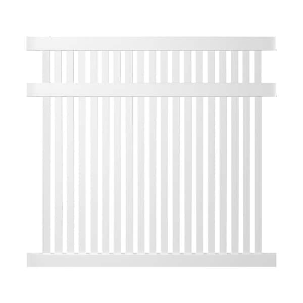 Weatherables Crestview 5 ft. H x 8 ft. W White Vinyl Pool Fence Panel