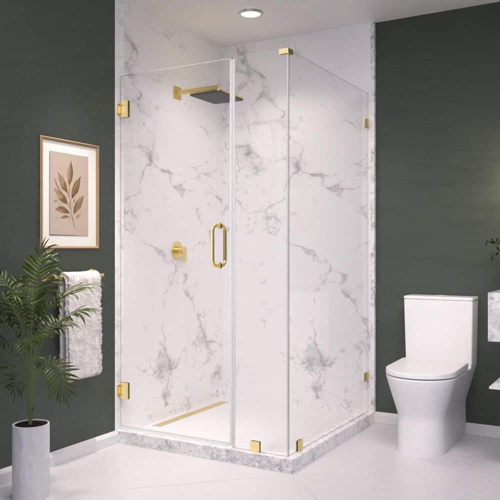 Kobiworks Nirvana 42 in. W x 42 in. L x 76 in. H Pivot Frameless