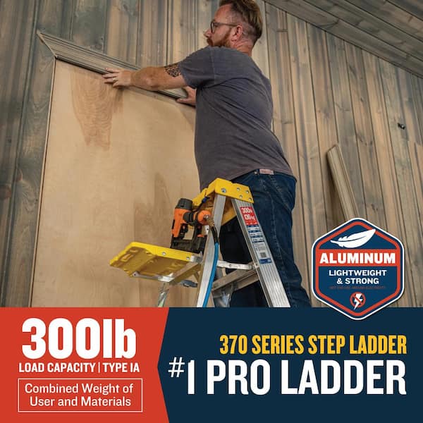 10 ft. Aluminum Step Ladder (14 ft. Reach Height) with 300 lb. Load Capacity Type IA Duty Rating