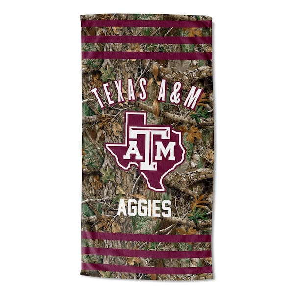 THE NORTHWEST GROUP NCAA Texas AandM Real Tree Stripes Beach Towel