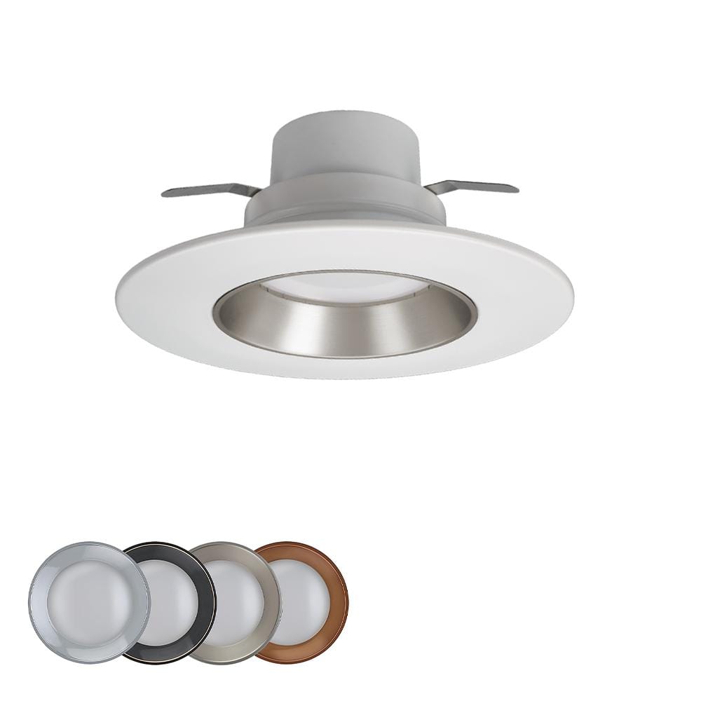 FDL 4 Inch Slim Baffle LED Recessed Ceiling Light – 9W 670 Lumens, 5CCT Selectable, Triac Dimmable, Wet Location, IC Rated, Energy Star