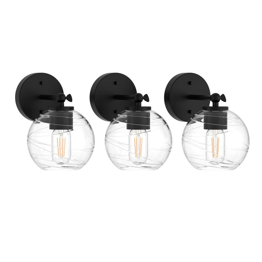 5 in. 1-Light Bathroom Wall Sconce, Convertible Semi-Flush Mount, Pendant Light Wall Sconce for Mirror, Bedroom(3-Pack) price history on PriceWatchPro