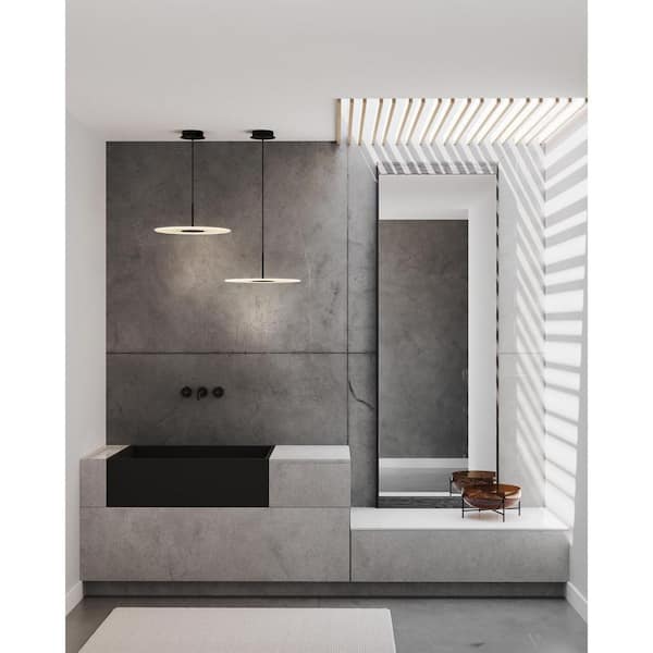 Spoke LED Collection 1-Light Matte Black LED Modern Hanging Pendant Light