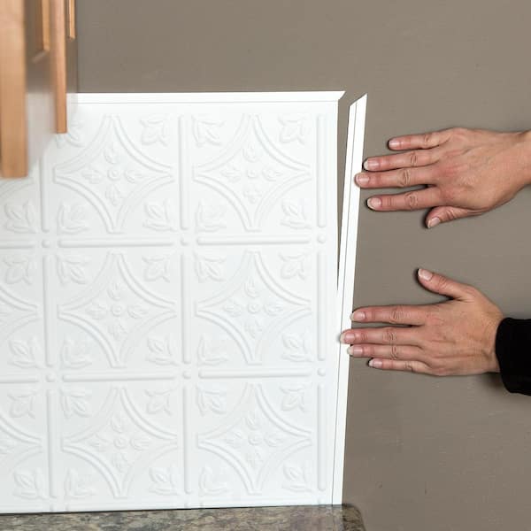 Fasade® 4' PVC Matte White Large Profile J-Trim - 5 Pack