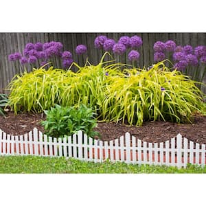 24 in. Resin Picket Garden Fence (18-Pack)