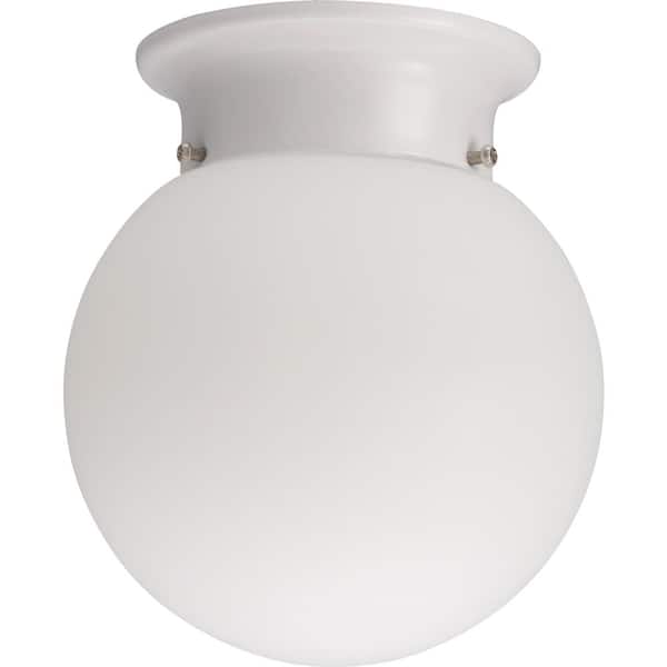 Lithonia Lighting 1-Light White Fluorescent Ceiling Flush Mount