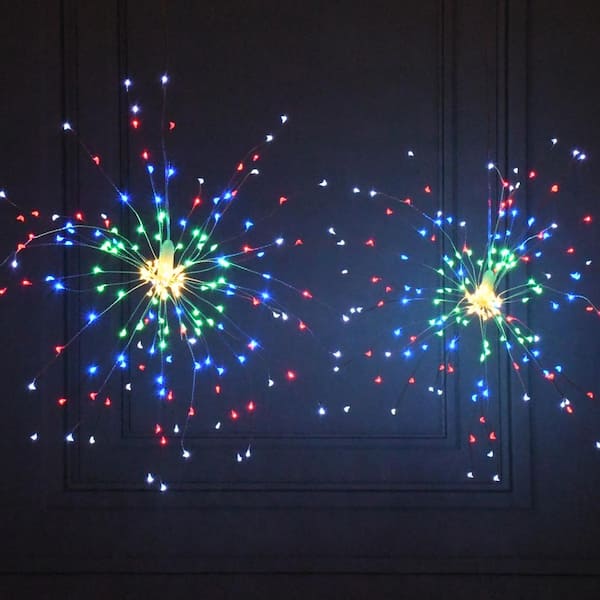 200-Light Bulbs Multi-Color LED Battery Operated Lights with Remote Control (Set of 2)