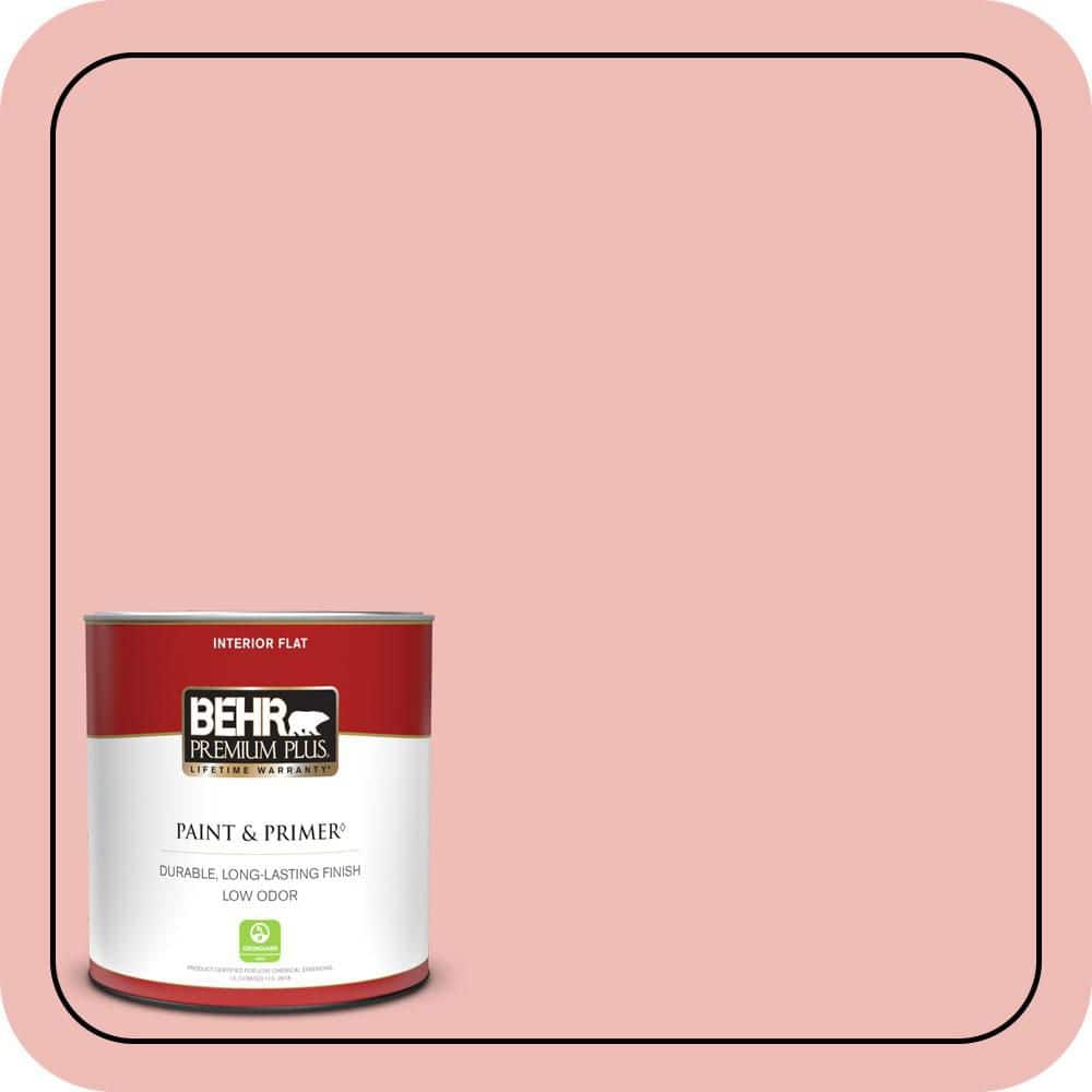 1 qt. #BIC-04 Pink Taffy Flat Low Odor Interior Paint & Primer price history on PriceWatchPro