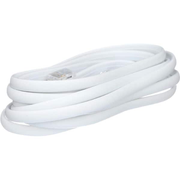 Zenith 7 ft. 4-Wire Telephone Line Cord in White