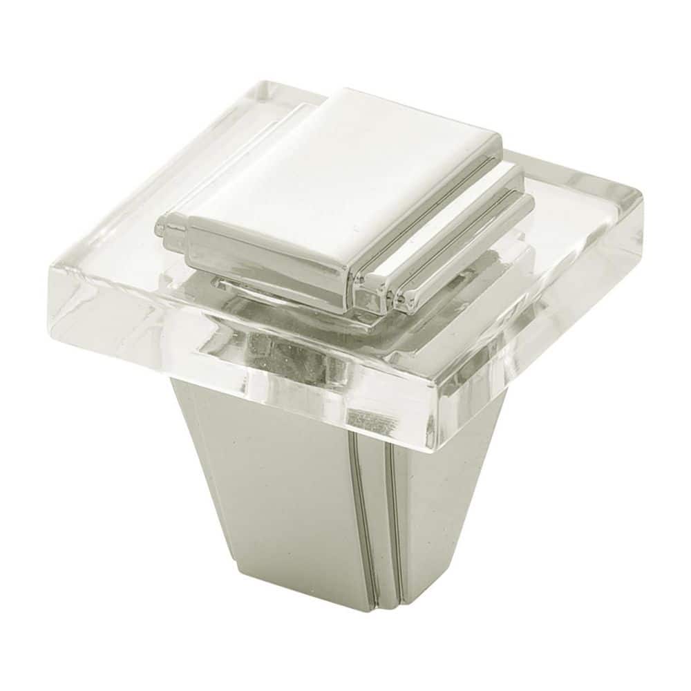 Belleclaire Collection Knob 1.25 Inch x 1.25 Polished Nickel Finish Square Cabinet Knob price history on PriceWatchPro