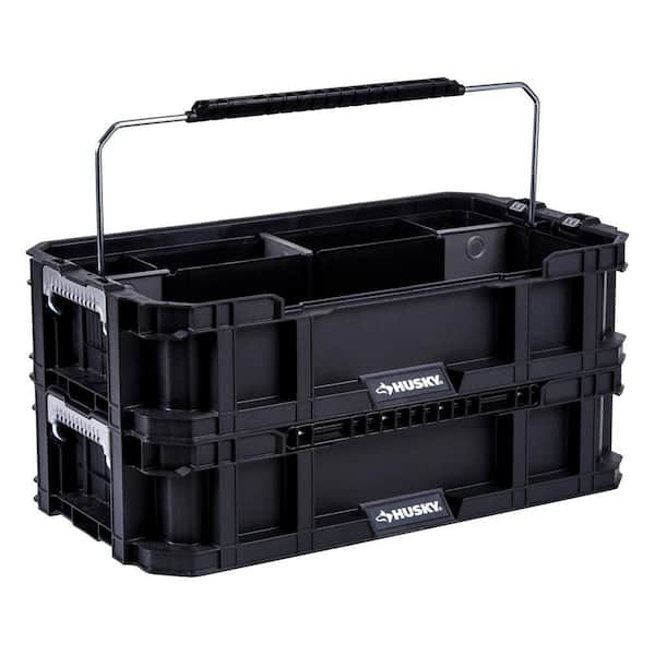 5-Compartment Connect System Tool Caddy Small Parts Organizer in Black 5-Compartment Connect System Tool Caddy Small Parts Organizer in Black