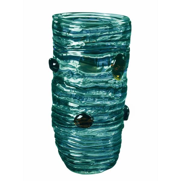 Dale Tiffany 14.25 in. Cannon Rock Hand Blown Art Glass Vase