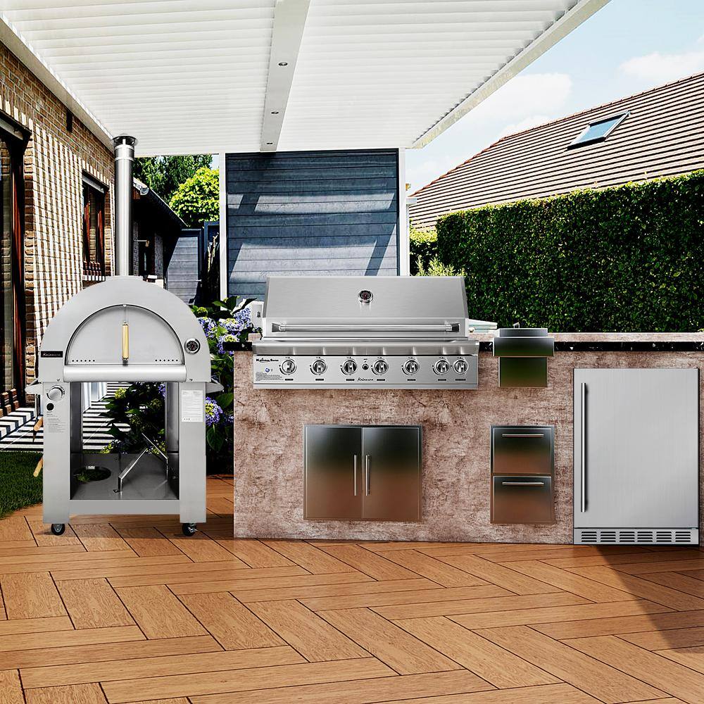 Kalamera 6-Burner Stainless Steel Built-In Gas Grill