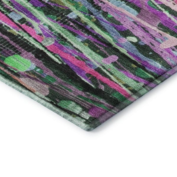 Mayfield Premium Machine Washable Abstract AMF2125 Pink 9 ft. x 12 ft. Area Rug