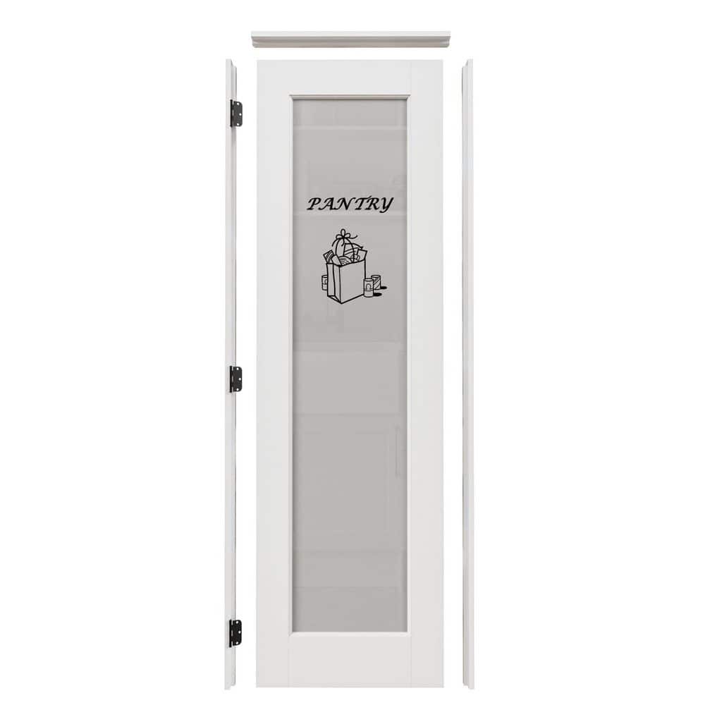 ARK DESIGN 24 in. x 96 in. Right 1-Lite Frosted Glass White Solid Core ...