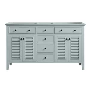 Fallworth 60 in. W x 21.5 in. D x 34 in. H Bath Vanity Cabinet without Top in Light Green