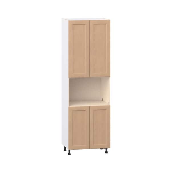 Lakewood 30 in. W x 24.5 in. D x 94.5 in. H Shaker Assembled Pantry Kitchen Micro Cabinet in Sugar Cookie