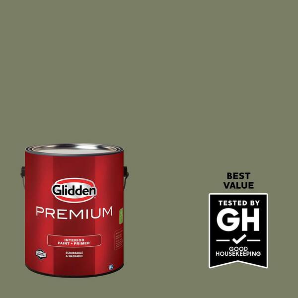 Glidden Premium 1 gal. PPG1126-6 Pine Garland Satin Interior Paint