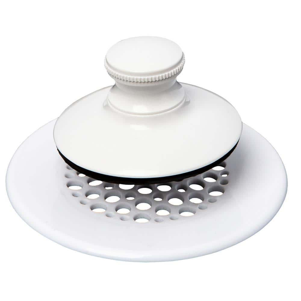 2.875 in. SimpliQuick Tub Fix Composite PushPull Bathtub Stopper with Grid, .375-.3125 Composite Pin, Silicone in White price history on PriceWatchPro