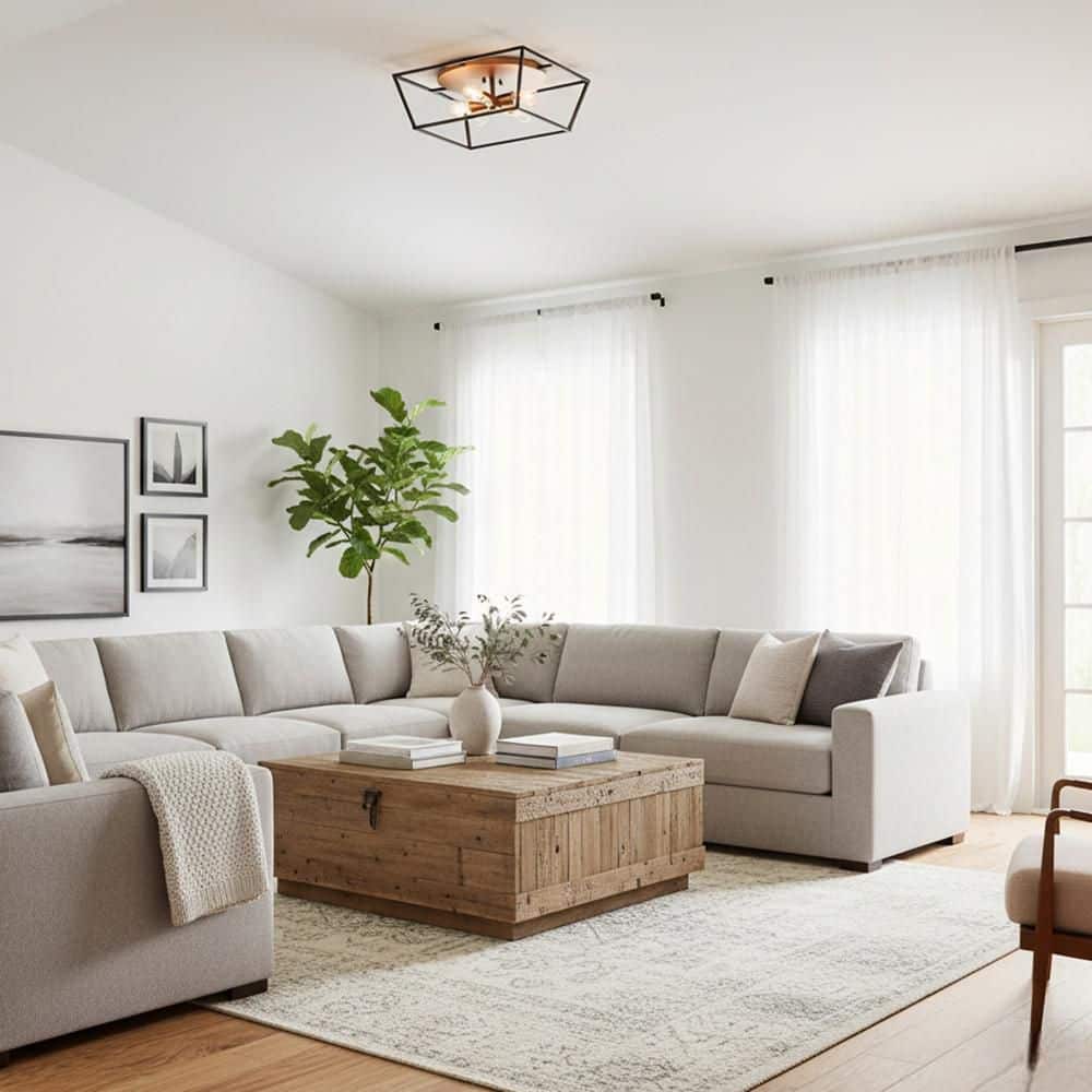 Fulton 18 in. 4-Light Bronze Flush Mount price history on PriceWatchPro