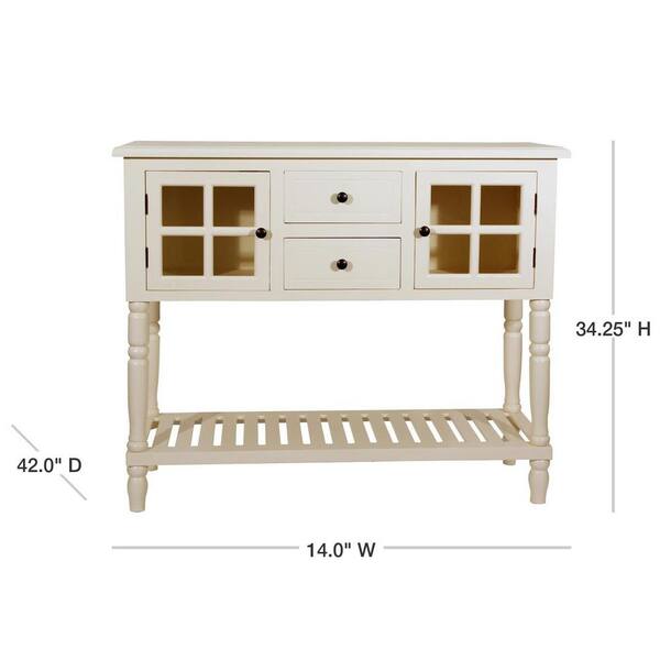 Standard Rectangle Wood Console Table, 42 Inch Console Table With Drawers