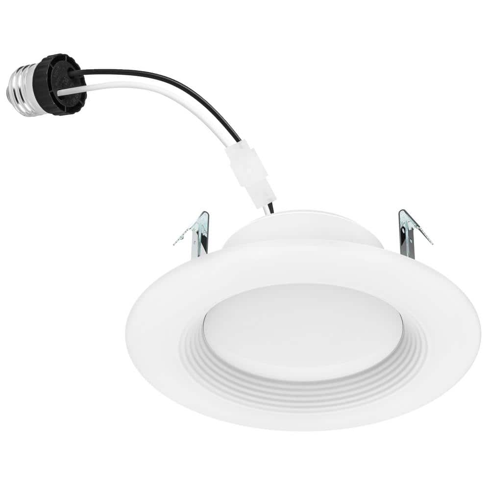 trim smart pro ホワイト EcoSmart 4 in. Integrated LED Recessed Retrofit Light Trim