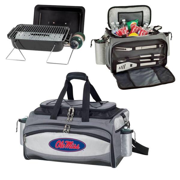 Picnic Time Ole Miss Rebels - Vulcan Portable Propane Grill and Cooler Tote by Digital Logo