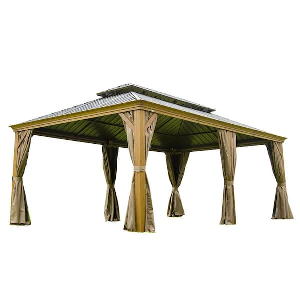 domi outdoor living 14 ft. x 20 ft. Aluminum Hardtop Gazebo with ...