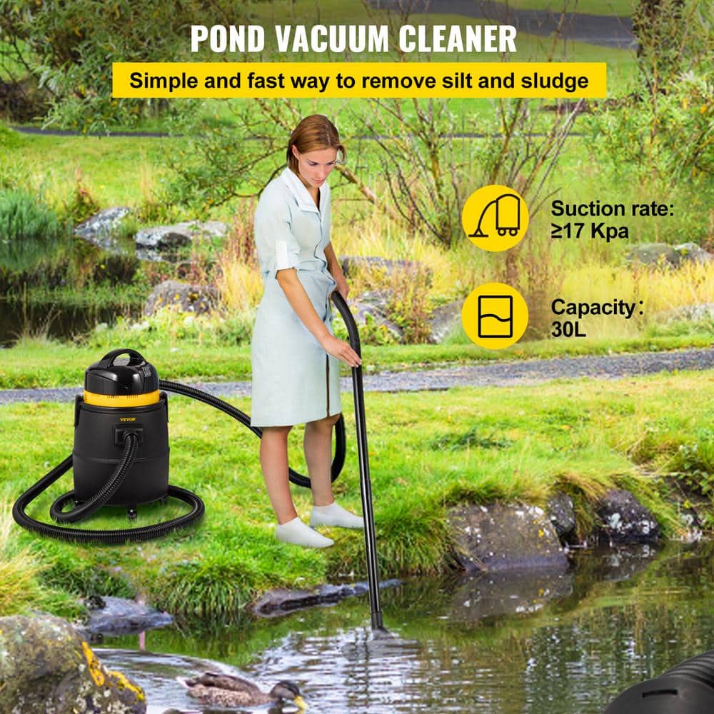 VEVOR 1400W Black and Yellow Pond Vacuum Cleaner with Accessories