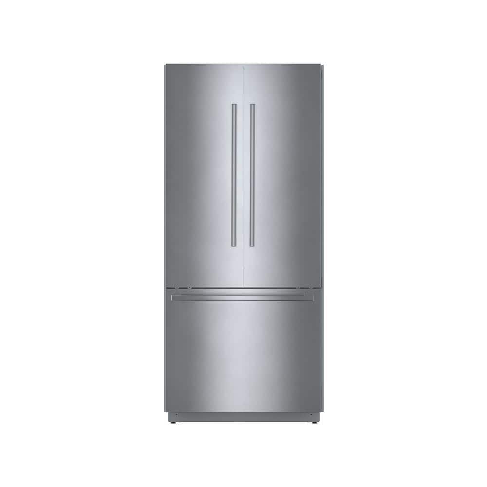 Bosch Benchmark Benchmark Series 36 in. W 19.4 cu. ft. Built-In Smart French Door Refrigerator in Stainless Steel, Counter Depth, Silver