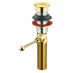 Premier 1-1/2 in. Brass Pop-Up Drain without Overflow, Vibrant Polished Brass