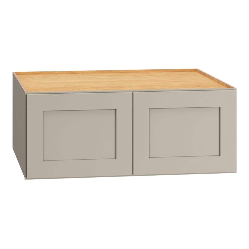 QuickShip Cottage 30 in. W x 24 in. D x 12 in. H Assembled Plywood Shaker Wall Bridge Kitchen Cabinet in Sterling price history on PriceWatchPro