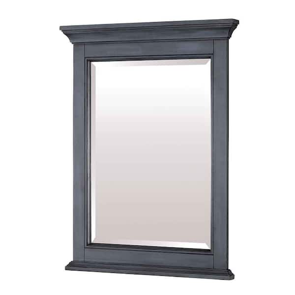 Brantley 24 in. W x 32 in. H Single Framed Beveled Edge Bathroom Vanity Mirror in Harbor Blue